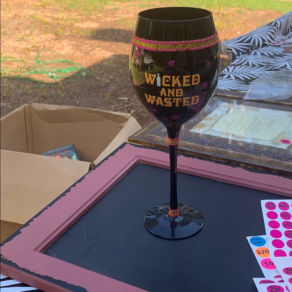 Wine witch wine glass